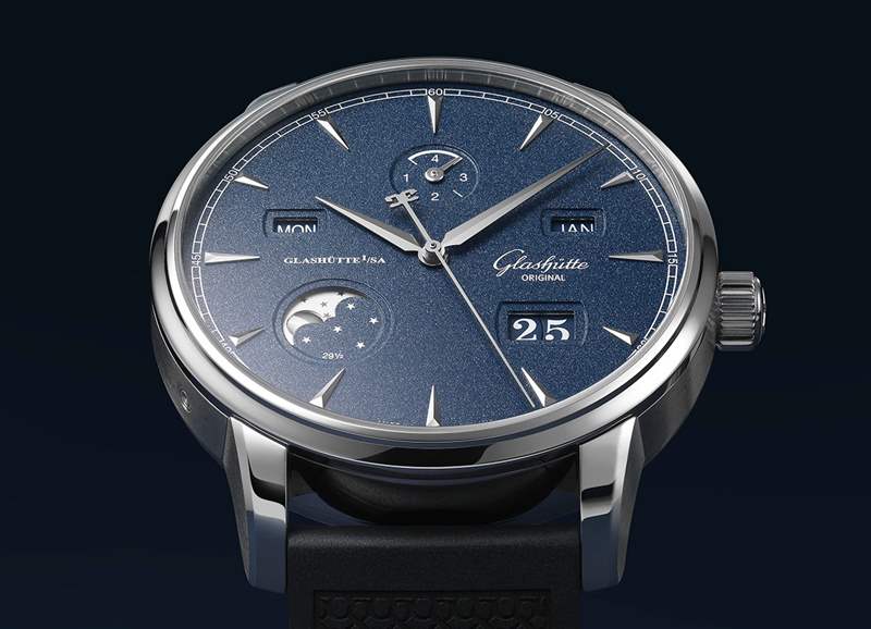 隆重推出:格拉蘇蒂原創(chuàng) Senator Excellence Perpetual Calendar Bucherer “藍色版本”腕表-復刻表