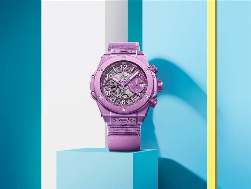 圖片來源:HUBLOT HUBLOT紫色狂迷延續(xù)為夏日活力而設(shè)計(jì)的最新BIG BANG UNICO-復(fù)刻表