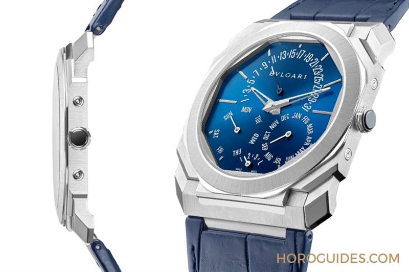 史上最薄萬年歷！鉑金、藍面，優(yōu)雅面世｜BVLGARI Octo Finissimo 超薄萬年歷腕表-復刻表