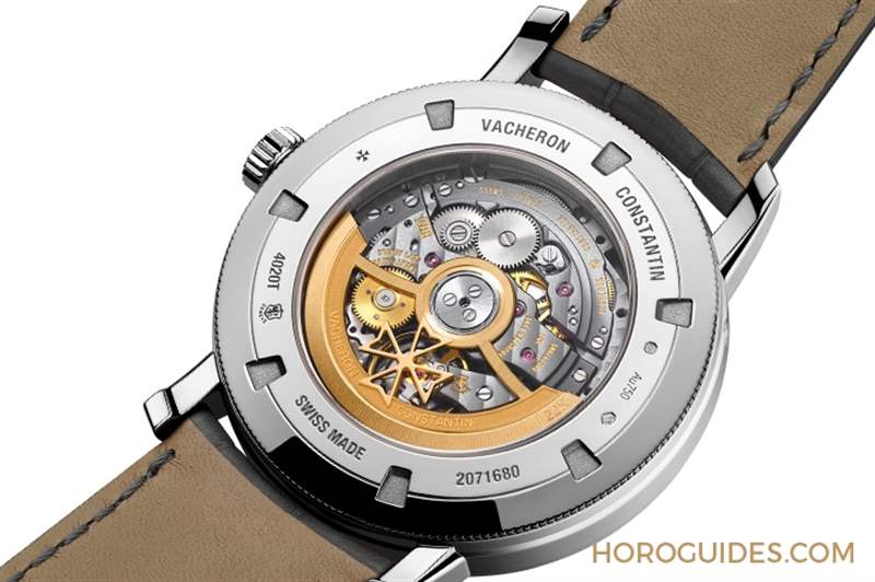 穿透面盤直視沉穩(wěn)閃耀的機芯運轉(zhuǎn)｜江詩丹頓Traditionnelle全日歷鏤雕腕表-復(fù)刻表