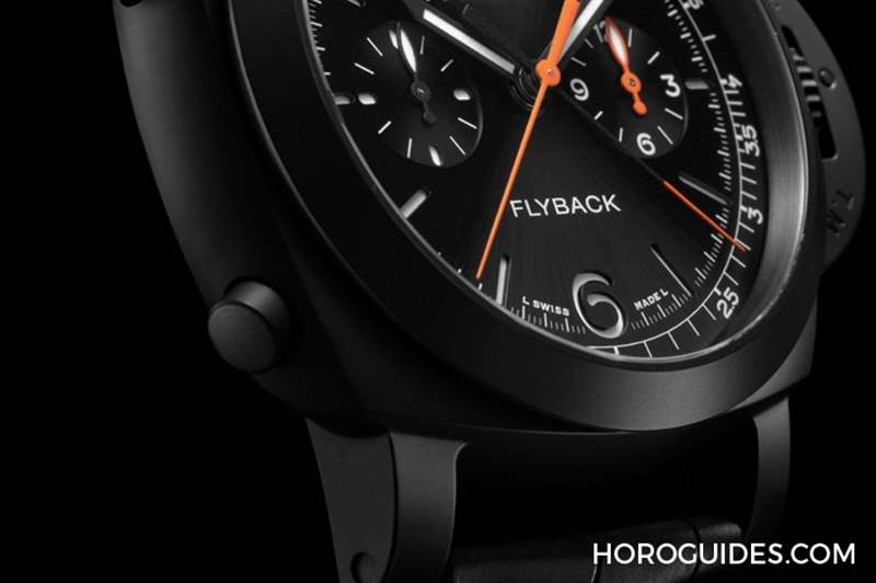 黑陶瓷、分秒計時中置｜沛納海Panerai Luminor飛返計時陶瓷腕表44毫米-PAM01298-復刻表