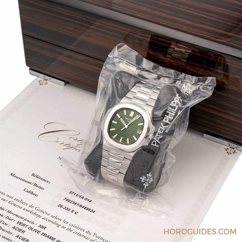 百達翡麗Nautilus 5711綠面首次登上拍賣,「單封Sealed」定價11倍落槌拍出-復(fù)刻表