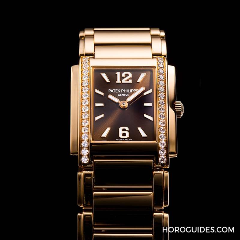 腕上的金箔Chocolate|PATEK PHILIPPE Twenty~4鑲鉆女表-復(fù)刻表
