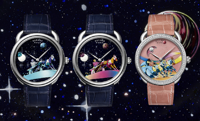 夢幻濾鏡下的美漫英雄！Hermès Arceau Space Derby微繪工藝限量腕表-復(fù)刻表