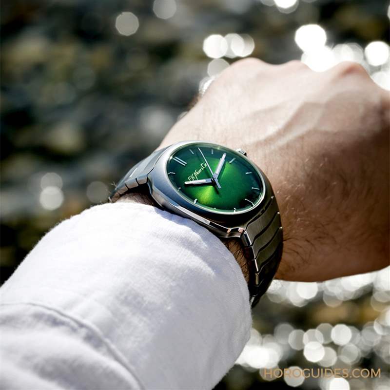 從煙熏綠開始延伸｜H. MOSER & CIE 運(yùn)動(dòng)表系列Streamliner首款大三針腕表-復(fù)刻表