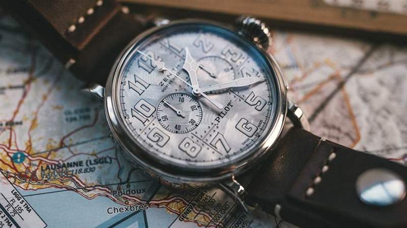 真力時天頂飛行員20型計(jì)時碼表銀色-復(fù)刻表