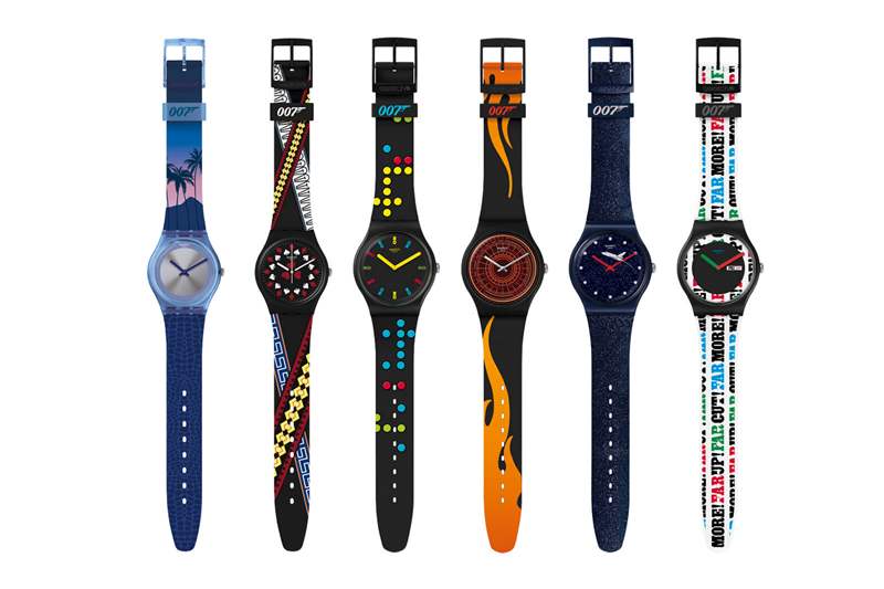 斯沃琪X007聯(lián)名七彩個(gè)性石英手表-復(fù)刻表