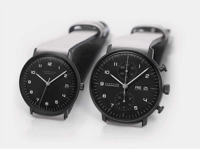極簡主義德國黑色手表Junghans Max Bill2020年版套裝027/4018.02-復(fù)刻表