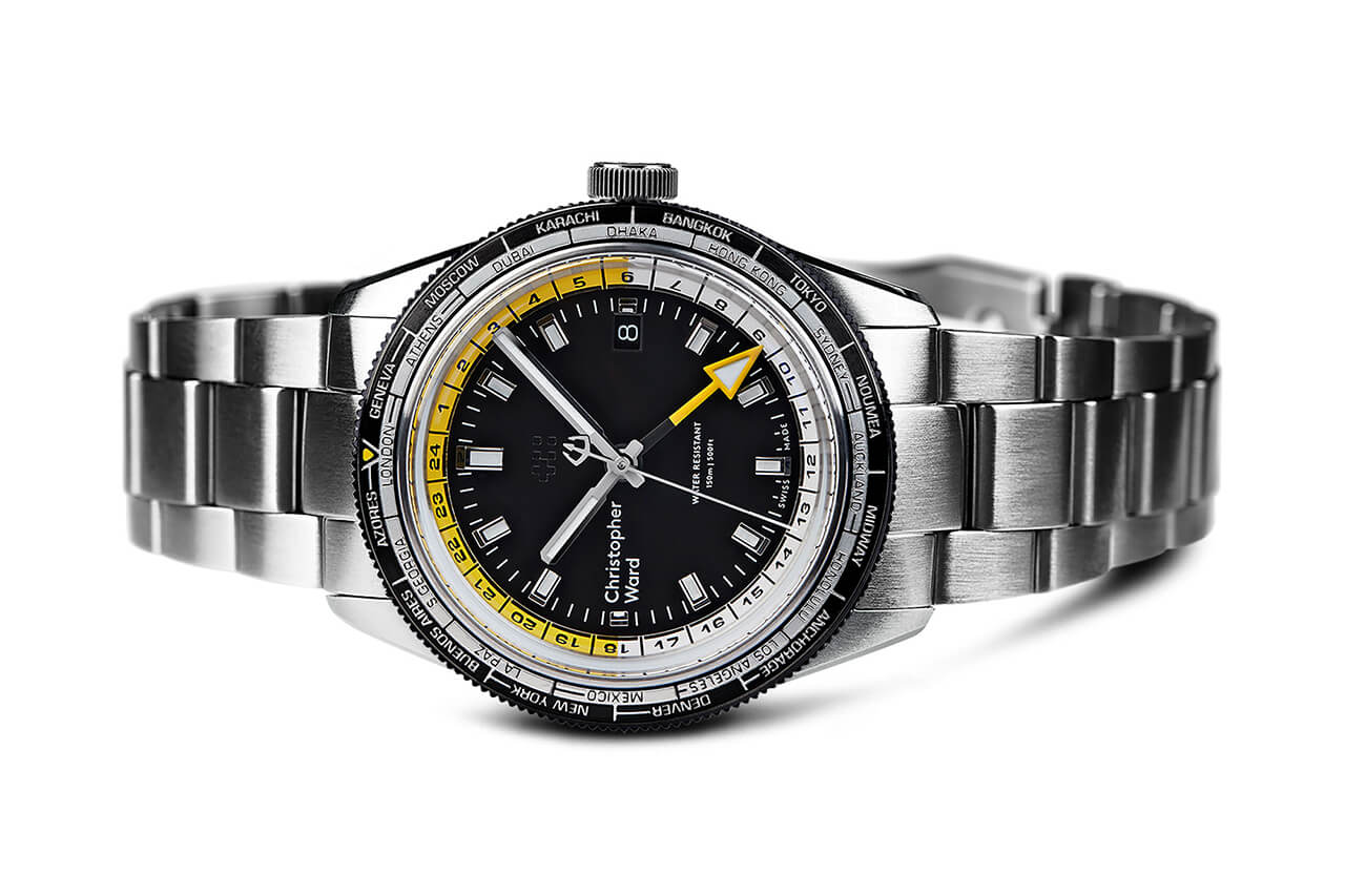 英國(guó)小眾品牌Christopher Ward C65 GMT Worldtimer復(fù)古手表-復(fù)刻表