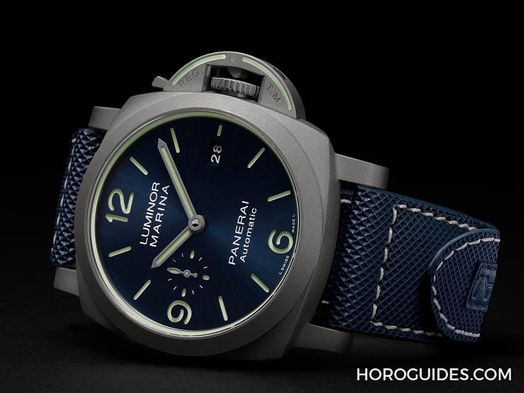 OFFICINE PANERAI - 全都亮起來！ 沛納海全新Luminor Marina，表盤、表冠、表帶都有夜光