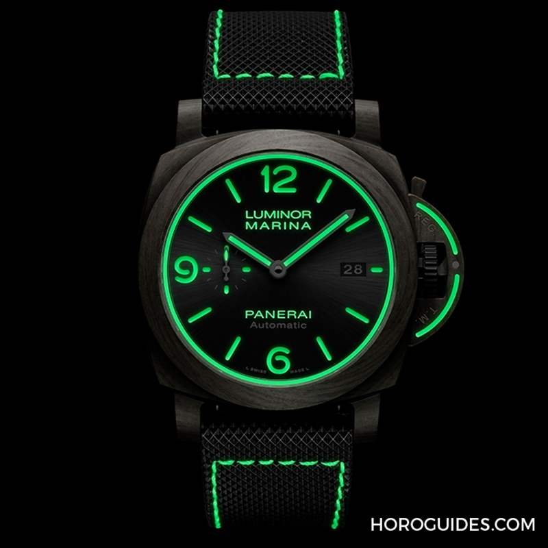 OFFICINE PANERAI - 全都亮起來！ 沛納海全新Luminor Marina，表盤、表冠、表帶都有夜光