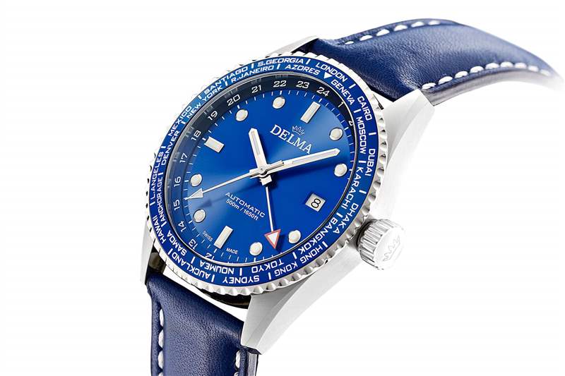 南美小眾品牌Delma潛水GMT藍(lán)盤手表-復(fù)刻表