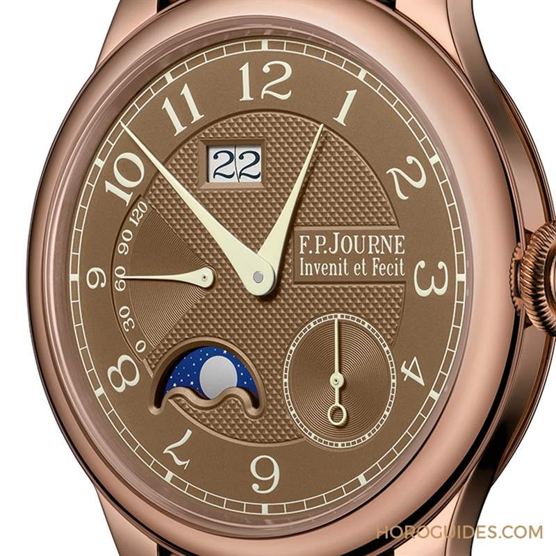 FPJOURNE - 日期窗、月相窗再大一點(diǎn)，F(xiàn)P JOURNE Octa Automatique Lune Havana雪茄面月相表改版再現(xiàn)