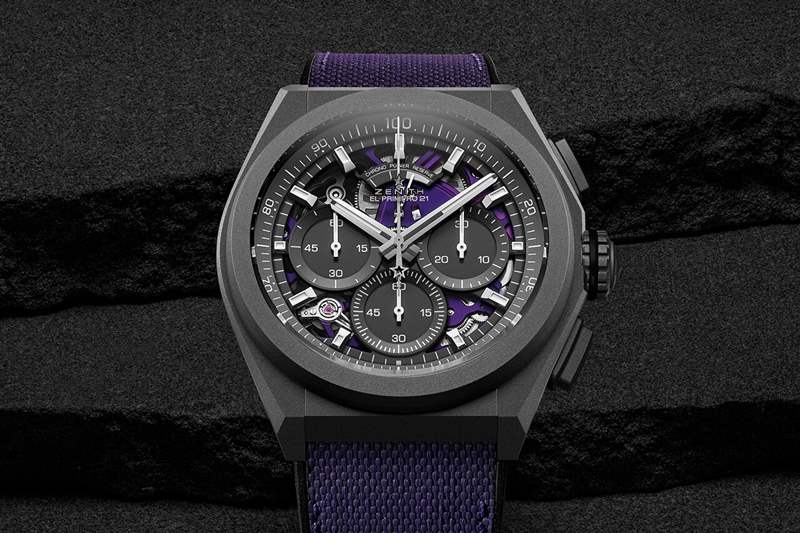 真力時鏤空Defy 21‘紫外線’鈦金屬黑色腕表-復(fù)刻表