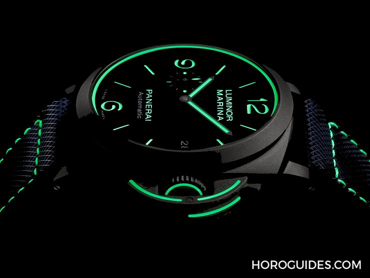 OFFICINE PANERAI - 全都亮起來！ 沛納海全新Luminor Marina，表盤、表冠、表帶都有夜光
