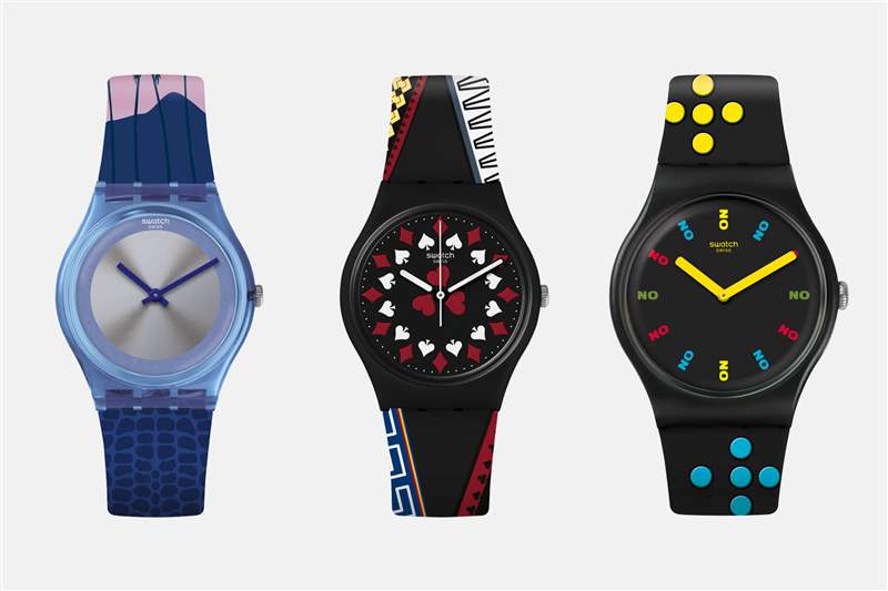 斯沃琪X007聯(lián)名七彩個(gè)性石英手表-復(fù)刻表
