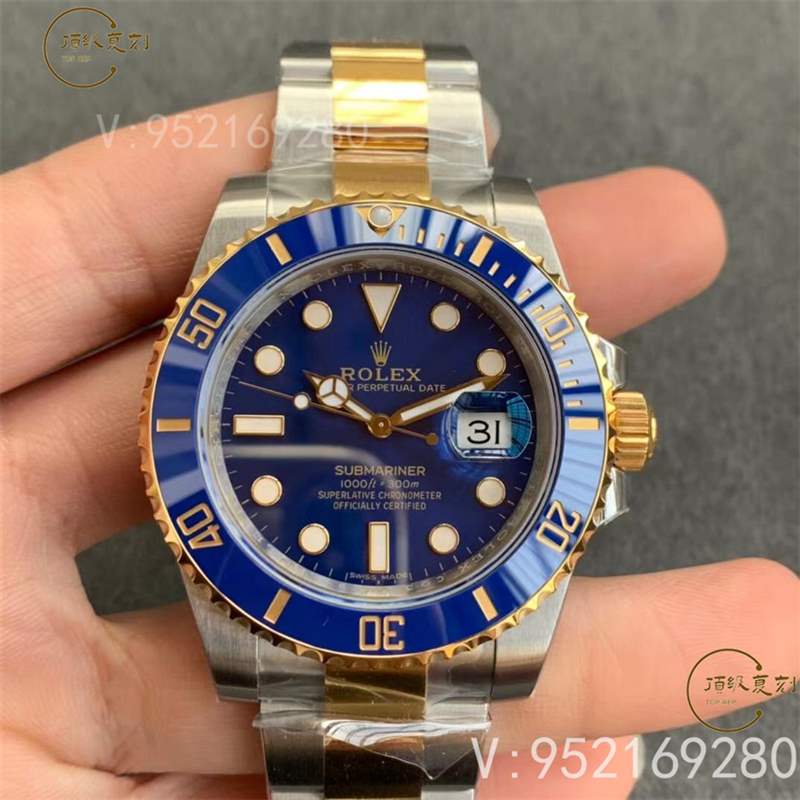 VS廠勞力士間金藍水鬼116613LB-97203復(fù)刻表3135機芯版本做工怎么樣-復(fù)刻表