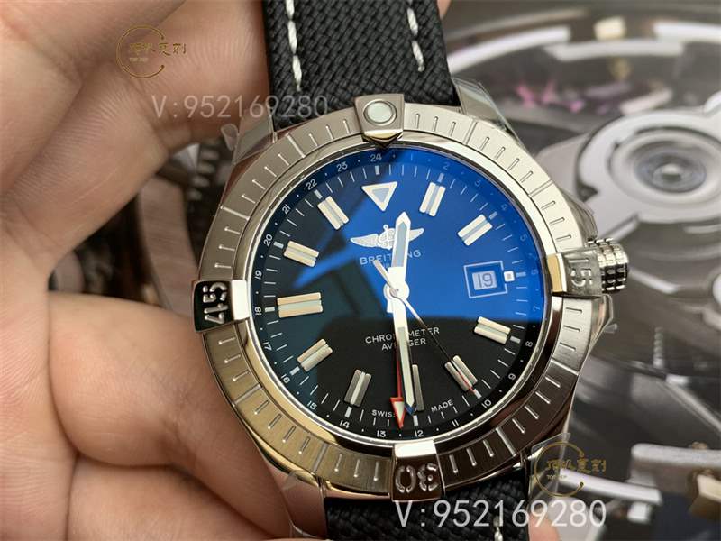 GF廠百年靈復(fù)仇者45mm男士機械復(fù)刻表做工怎么樣GMT雙時區(qū)-復(fù)刻表