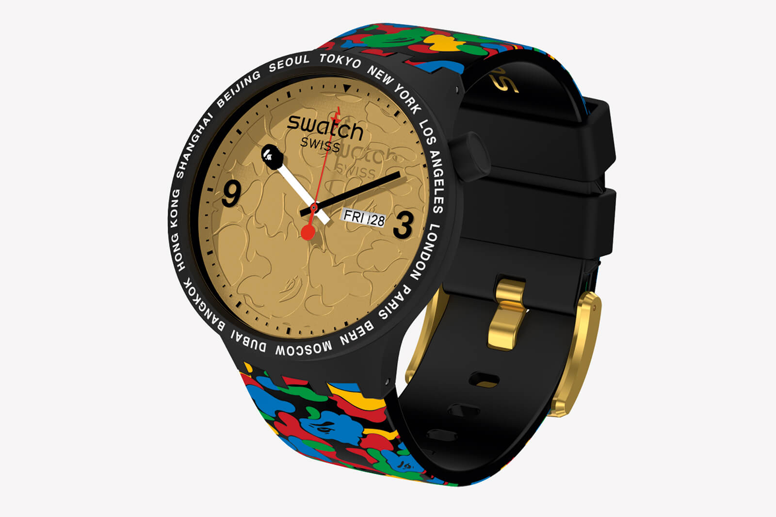 斯沃琪聯(lián)名Swatch X Bape 東京多迷彩版-復(fù)刻表