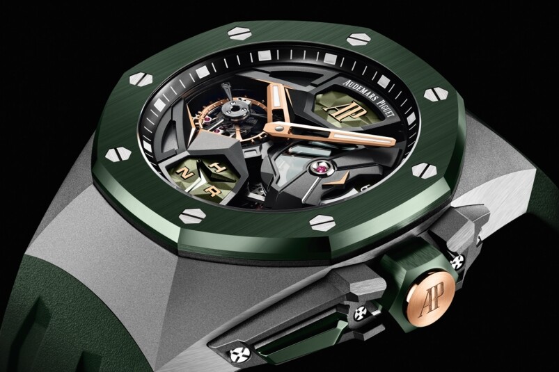 AP Royal Oak Concept Flying Tourbillon GMT 價(jià)錢介紹 Audemars Piguet愛彼Royal Oak Concept Flying Tourbillon GMT|極型綠陶瓷登場(chǎng)-復(fù)刻表