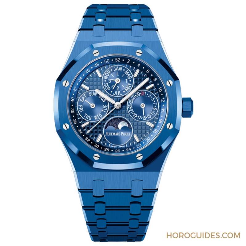 AUDEMARS PIGUET - 愛彼第一只藍(lán)色陶瓷表！ 皇家橡樹萬年歷藍(lán)色陶瓷鏈帶腕表