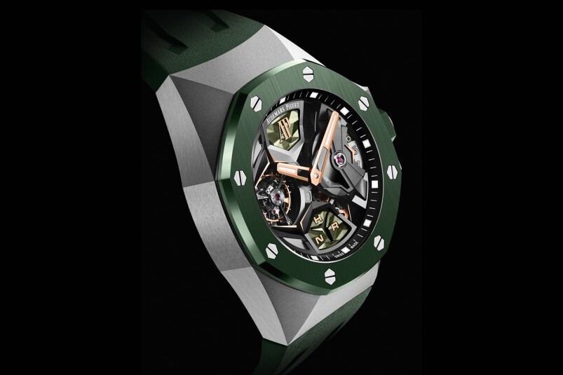 AP Royal Oak Concept Flying Tourbillon GMT 價(jià)錢介紹 Audemars Piguet愛彼Royal Oak Concept Flying Tourbillon GMT|極型綠陶瓷登場(chǎng)-復(fù)刻表