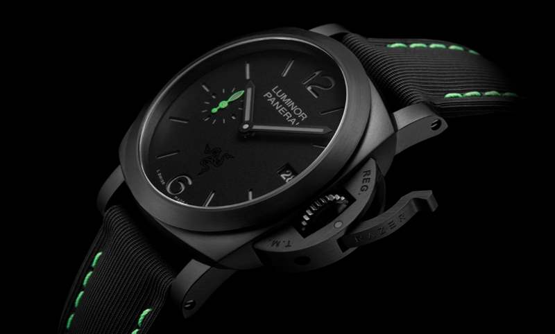 電競(jìng)美學(xué)加身，雷蛇螢光綠在發(fā)光｜Panerai Luminor Quaranta Razer特別版