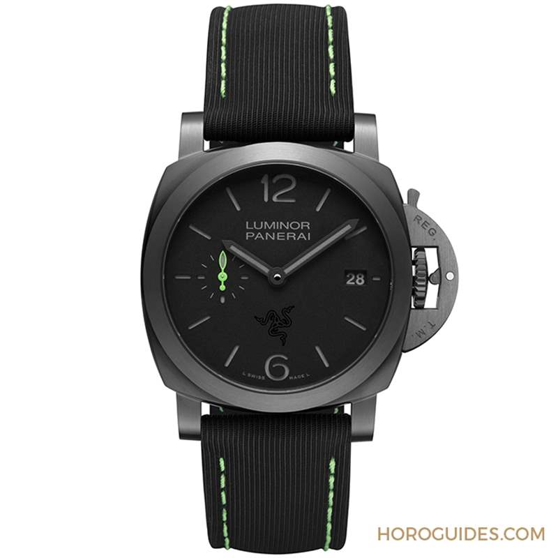 OFFICINE PANERAI - 電競(jìng)美學(xué)加身，雷蛇螢光綠在發(fā)光｜Panerai Luminor Quaranta Razer特別版