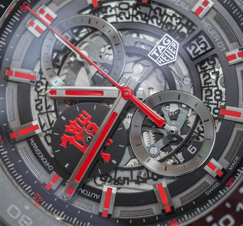 泰格豪雅 Carrera Heuer 01 Manchester United Red Devil 手表上手-復(fù)刻表