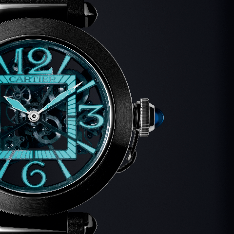 卡地亞骨架 pasha lume 拍攝特寫