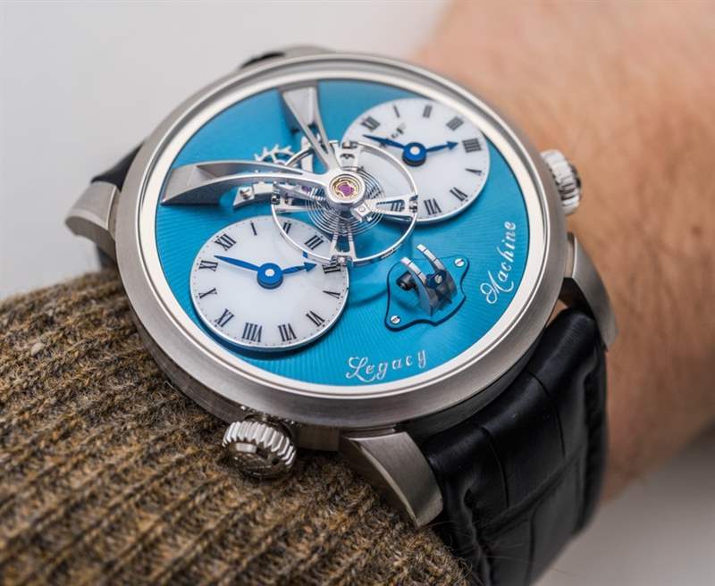MB&F Legacy Machine 1鉑金腕表配藍色表盤-復刻表
