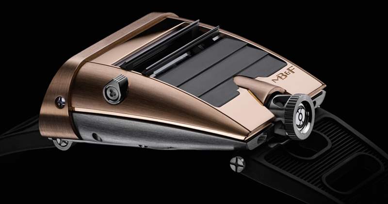 MB&F HM5 RT腕表是金色的鐘表駕駛機(jī)器-復(fù)刻表
