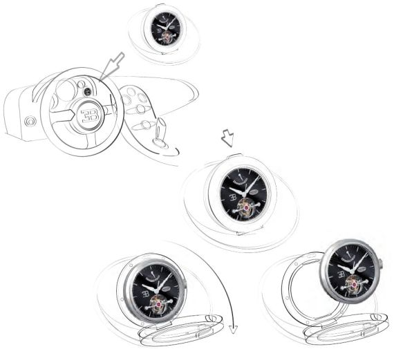 Parmigiani Bugatti Tourbillon 1 帕瑪強(qiáng)尼布加迪陀飛輪腕表+布加迪Galibier 16C汽車-復(fù)刻表