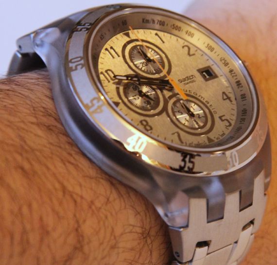 Swatch Automatic Chrono Silver Class 7 斯沃琪全銀自動計時手表-復(fù)刻表