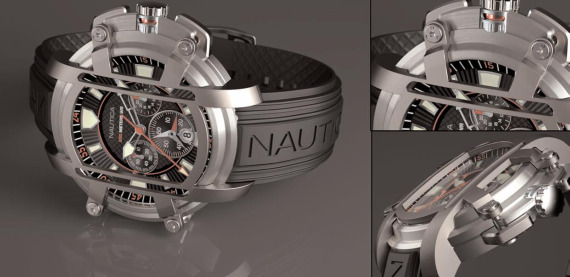 Nautica NMX 300 a38002x watch on eBay Nautica諾蒂卡NMX 300幽靈騎士熒光綠表盤手表-復(fù)刻表