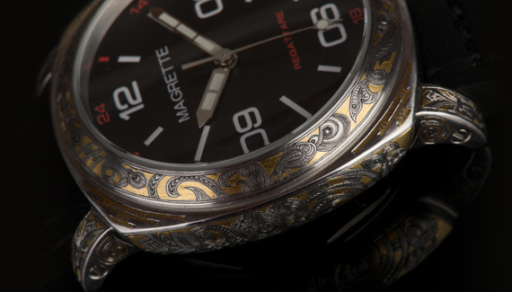 Magrette Taniwha watch 5 馬格萊特谷花鐫刻金鑲嵌腕表-復(fù)刻表