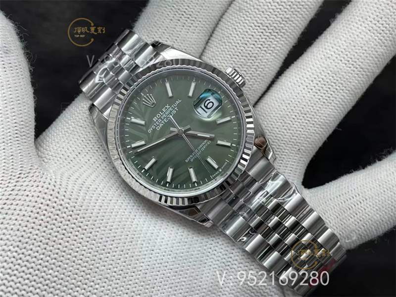 VS廠勞力士新品推薦-VS廠36mm日志棕櫚葉綠盤腕表做工評測-復(fù)刻表