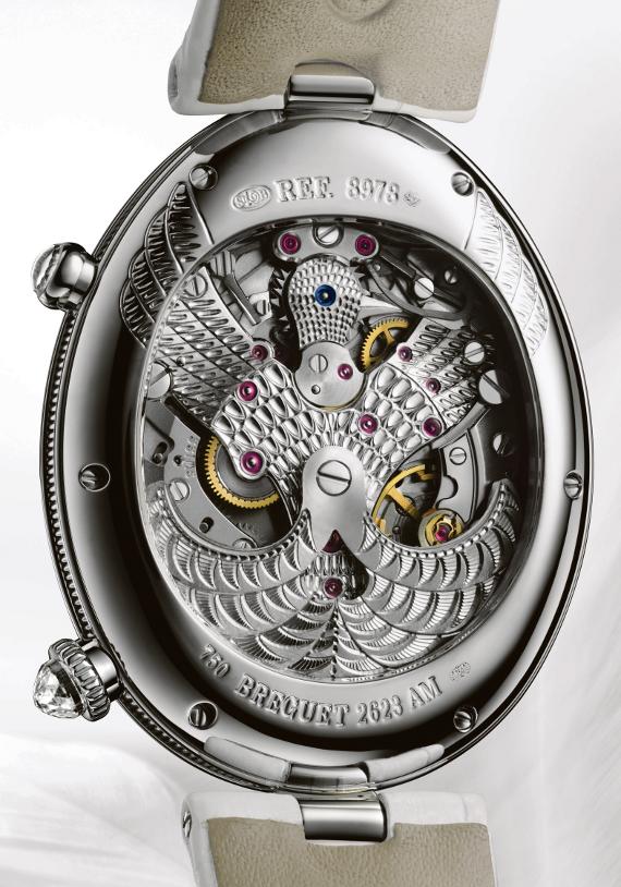 Breguet Reine de Naples With Hour-Strike Watch back 寶璣那不勒斯'雷恩與小時(shí)'白色貝母面女士手表-復(fù)刻表