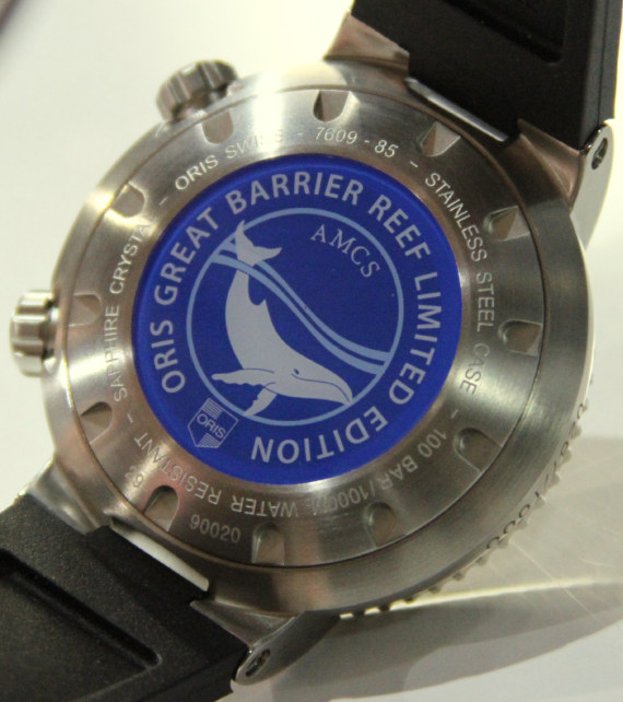 Oris Great Barrier Reef Diver watch back 豪利時ORIS大堡礁潛水員限量版腕表-復刻表