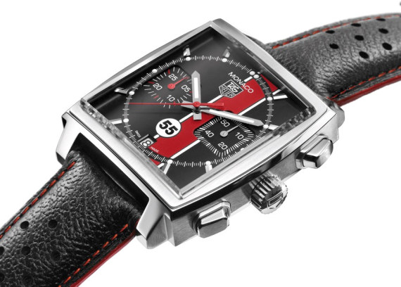 PCA-TAG side view 2 泰格豪雅(Tag Heuer)和美國保時捷俱樂部聯手推出限量版摩納哥腕表-復刻表