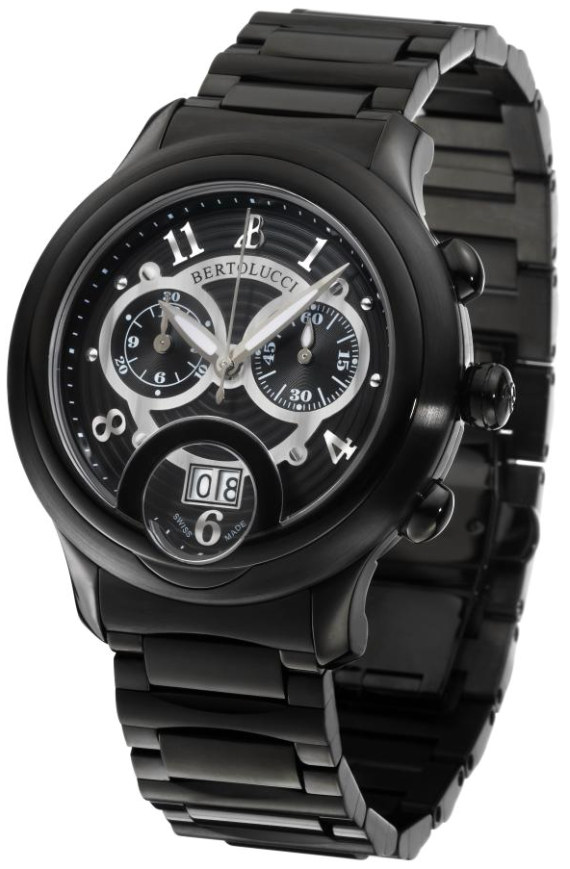 Bertolucci All Black Giro Chronograph 貝托魯奇環(huán)形計(jì)時(shí)怪異尖叫臉表盤腕表-復(fù)刻表