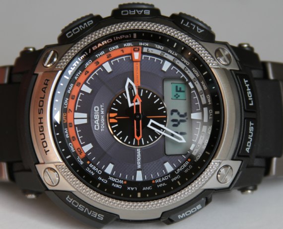 Casio PAW-5000 5 卡西歐探路者四分之一黃PAW-5000手表-復(fù)刻表