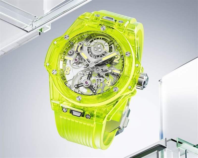 HUBLOT藍寶石不只晶透亮還有螢光黃SAXEM滿滿科技含量-復(fù)刻表