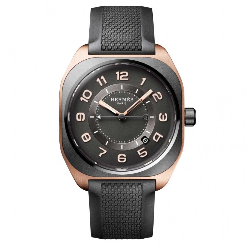 Hermès H08腕表|玫瑰金配鈦金屬交織出現(xiàn)代低調(diào)奢華風(fēng)格 Hermès H08腕表|玫瑰金配鈦金屬交織出現(xiàn)代低調(diào)奢華風(fēng)格-復(fù)刻表