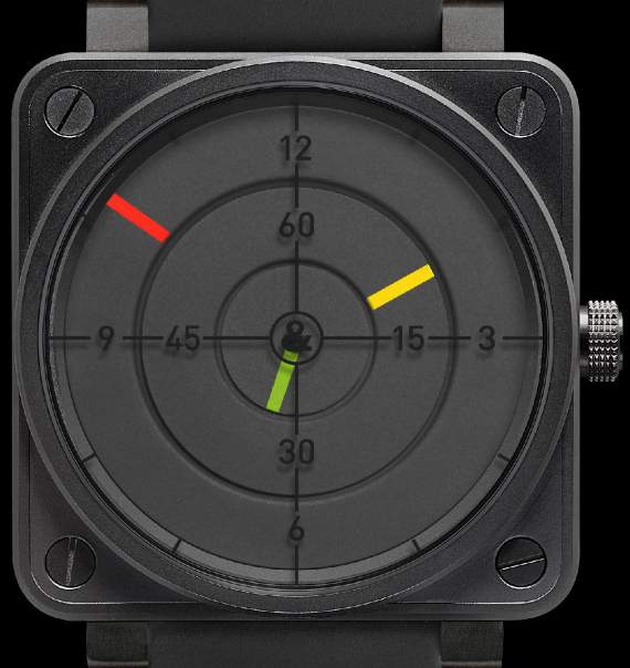 bell-ross-br-01-radar-closeup 柏萊士BR01-92雷達(dá)設(shè)計表盤限量版腕表-復(fù)刻表