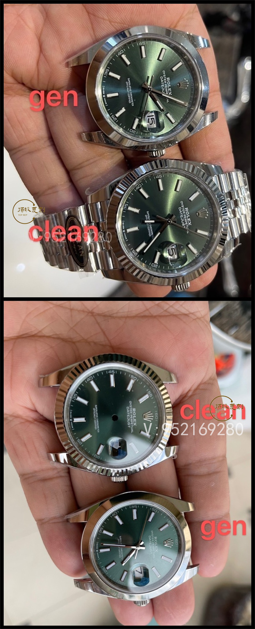 Clean廠C廠薄荷綠日志41mm對(duì)比正品怎么樣,C廠薄荷綠日志真假對(duì)比評(píng)測-復(fù)刻表