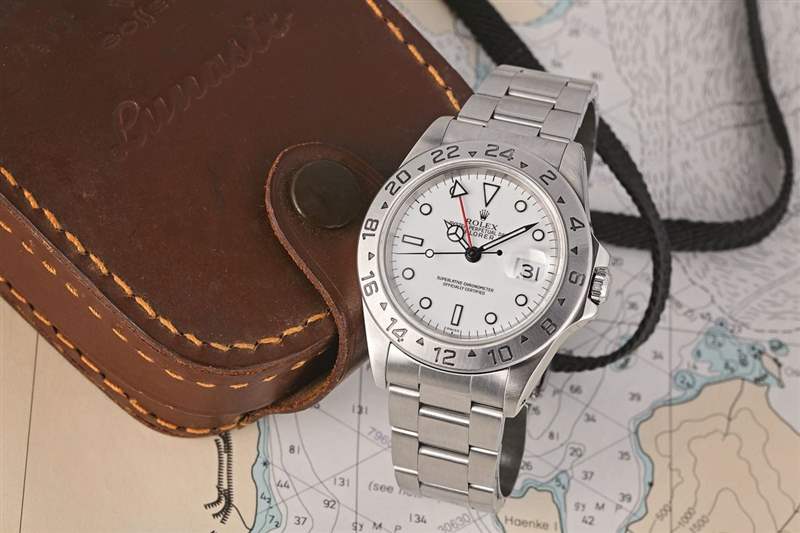 白色勞力士 Explorer II ref 16570 Polar Dial 旅行手表
