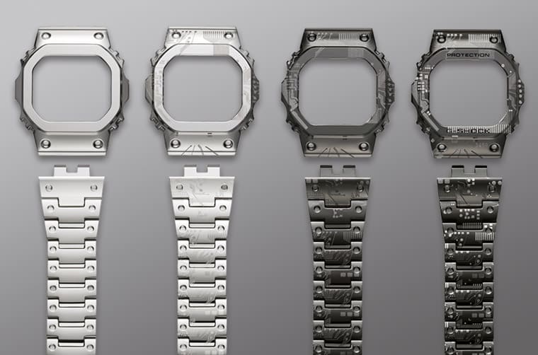G-SHOCK全金屬GMW-B5000新增以機(jī)芯電路板為靈感的鈦合金旗艦款-復(fù)刻表