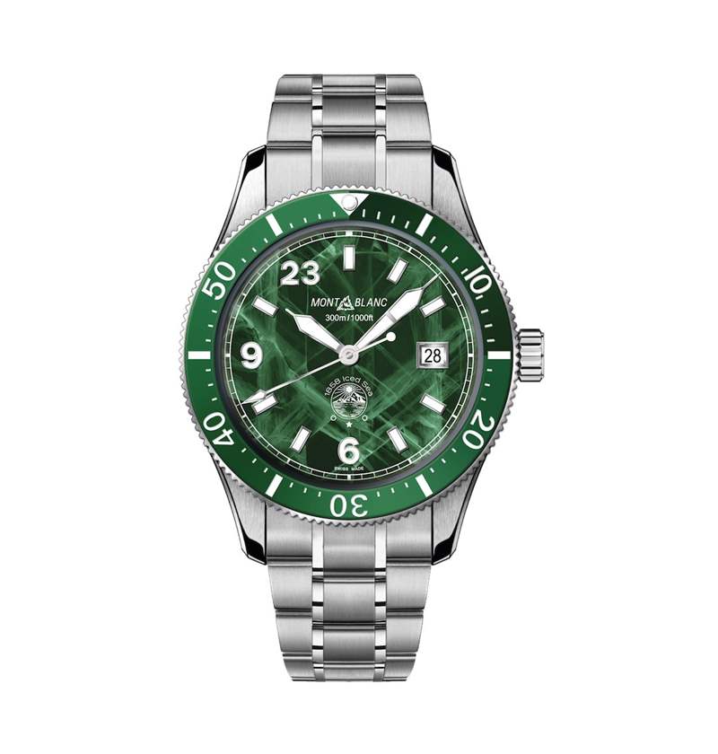 Montblanc推出1858 Iced Sea Limited Edition FWC限量版綠色表盤潛水腕表-復(fù)刻表