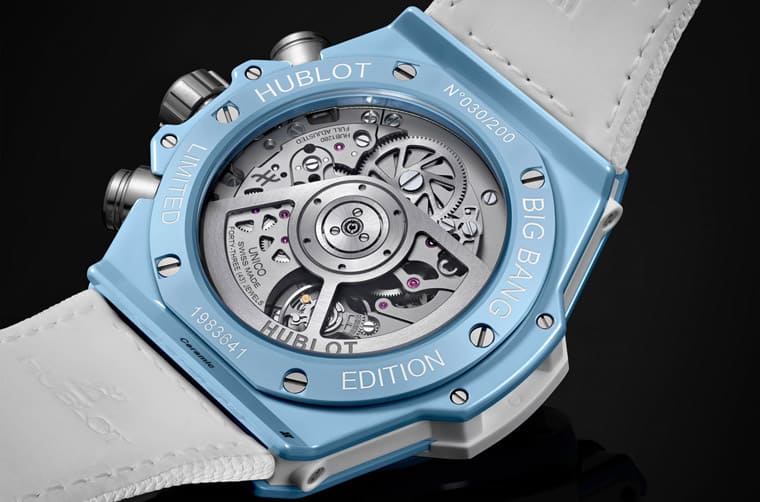 超適合夏天的宇舶大爆炸天空藍陶瓷計時碼表雙色表殼交織沁涼活力-復(fù)刻表